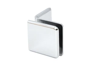 FHC CBU039CH Beveled Wall Mount Glass Clamps With Large Leg - Polished Chrome - Picture 1 of 3