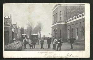 Hoogezand Railway Station People Groningen Netherlands ca 1899 - Picture 1 of 1