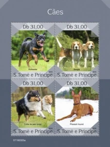 San Tommaso - Razze di Cani 2019 - Foglio di 4 francobolli - ST190305a - Foto 1 di 1