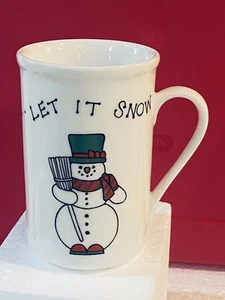 International Silver Co. Mug Holiday Snowman Porcelain EUC - Picture 1 of 6