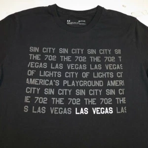 UNDER ARMOUR LAS VEGAS SIN CITY 702 TEE T SHIRT Mens S Black  - Picture 1 of 3