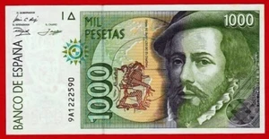 UNC, 1000 pesetas del 1992, serie speciale di ricambio 9A,, SPAGNA - Foto 1 di 2