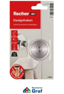 Fischer Diseño Gancho Cromo, Frena Hasta 3 KG, Antideslizante, Con Klebefäche # - Imagen 1 de 4