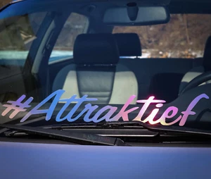 Attraktief Aufkleber Auto Oilslick Frontscheibe Sticker Hologramm 274 - Picture 1 of 11
