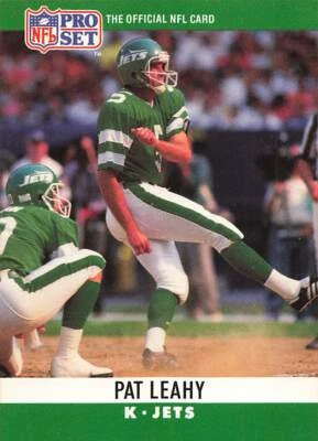 1990 Pro Set Football Card #237 Pat Leahy - Jets - Image 1 of 4