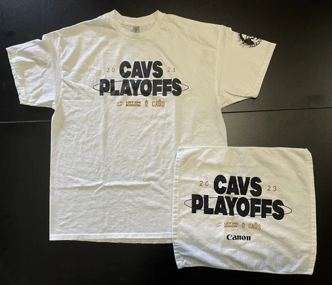 2023 CLEVELAND CAVALIERS CAVS PLAYOFFS T-Shirt & Rally Towel SGA XL Gildan Game1 Cover
