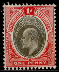 SOUTHERN NIGERIA EDVII SG22, 1d grey-black & carmine, M MINT. Cat £18. ORDINARY - Picture 1 of 1