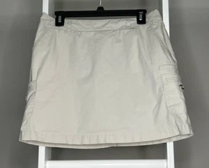 Dockers Skort Womens 6 Beige Mini Stretch Pockets Belted Zipper Buttons - Picture 1 of 9