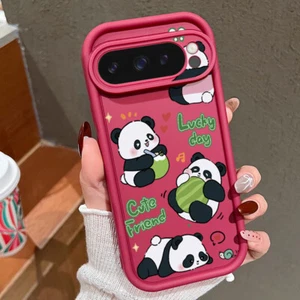 Cute Panda For Google Pixel 9 Pro XL 8 8A ShockProof Silicone Soft Case Cover - Picture 1 of 28