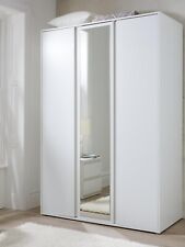 Lisson 3 Door Mirrored Wardrobe - White