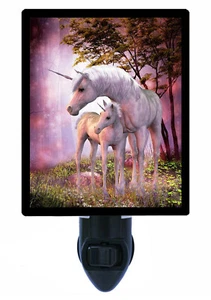 Fantasy Decorative Photo Night Light, Unicorn Mare and Foal - Picture 1 of 4
