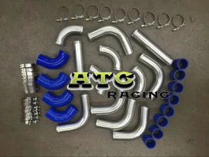 64mm 2.5" Aluminum Universal Intercooler Turbo Piping T-Clamp kit hose - Picture 1 of 6
