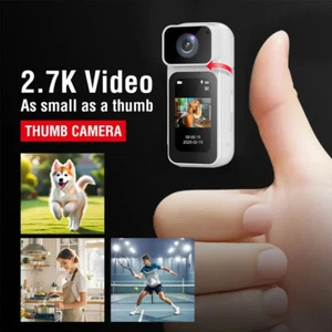 2.7K Ultra HD Action Camera Thumb Size Mini Lightweight Portable Sports Body Cam - Bild 1 von 26