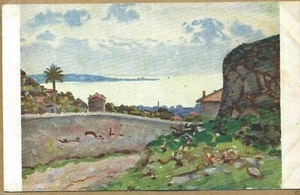 Postal artística de Letonia años 30 J. Jaunsudrabina Vidus Jura. - Imagen 1 de 2