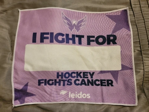 Washington Capitals  "I Fight For " Cancer Rally Towel. Some of sale to charity Cover