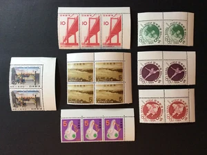 BroadviewStamps Japan UR blocks, strips and pairs. MNH F-VF. #769 damaged margin - Picture 1 of 7