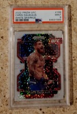 2022 PANINI PRIZM UFC WHITE SPARKLE CHRIS DAUKUS ROOKIE RC PSA 9 RARE CASE HIT 