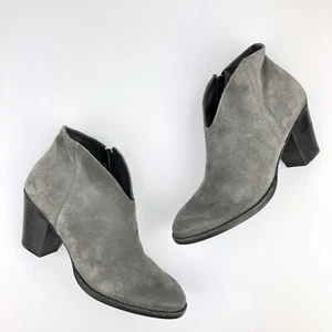 PAUL GREEN Gray Suede DELGADO Ankle Booties Leather Boots Size UK 5.5 US 8 - Picture 1 of 9