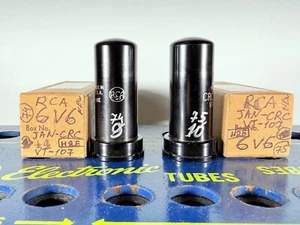 Closely Matched Pair RCA 6V6 VT-107 NOS Same Date Tested Like NOS Tube - Picture 1 of 9