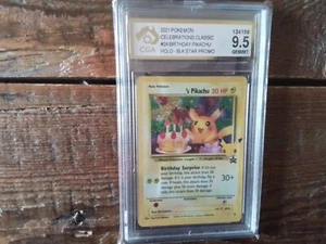 Pokemon Cards promo Holo pikachu birthday 24 ex gx sr graded card max vstar b7 - Picture 1 of 3