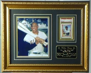 Willie Mays handsigniertes signiertes gerahmtes Plattenauto PSA/DNA erstaunliches Prunkstück - Bild 1 von 4