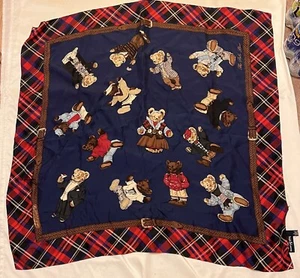 Vintage Ralph Lauren Polo Bear Seidentuch RAR - Bild 1 von 13