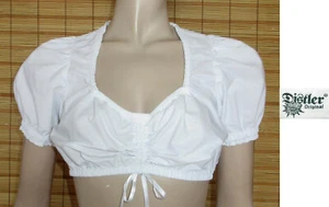 WEISSE DIRNDLBLUSE - TRACHTENBLUSE - SPITZE - COTTON - DISTLER - GR. 34 - Bild 1 von 1