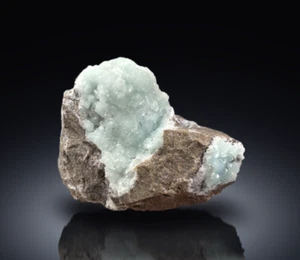 RARE BLUE SMITHSONITE WITH HEMIMORPHITE FROM SKORPION MINE, ROSH PINAH, NAMIBIA - Picture 1 of 8
