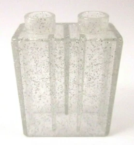 LEGO Duplo Glitter Trans Clear Brick 1x2x2 Réf 4066 Set 4820 Princess Palace - Imagen 1 de 1