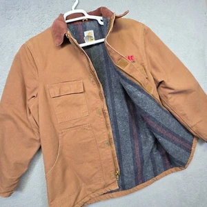 Vintage Carhartt Jacke Herren 42 Braun Duck Canvas Decke Gefüttert Chore C04 BRN - Bild 1 von 18