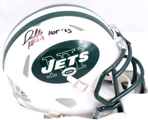 Darrelle Revis Autographed New York Jets Speed Mini Helmet w/HOF- Beckett W Holo