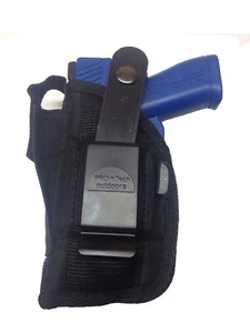 Gun Holster Fits Walther PK380 with Laser (3.4" Barrel) OWB Black Nylon - Picture 1 of 5