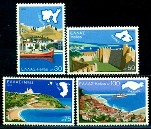 1976 Greek Islands,Lemnos,Lesbos,Chios,Samos,fortress,beach,boat,Greece,1246,MNH - Picture 1 of 1