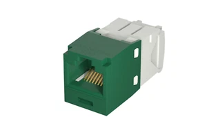 Panduit CJ688TGGR Mini-Com® TX6™ PLUS TG Style UTP Jack Module, Green Qty 24 - Picture 1 of 5