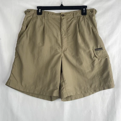 Vintage Mens Royal Robbins Nylon Shorts Tag 34 Fit 33x7 Cargo Khaki Y2K Gorpcorp - Image 1 of 4