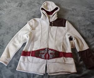 NWT Assassin's Creed Ezio Gray Costume Hoodie Jacket Teen Size L