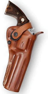 MASC HOLSTER Three Slots Leather Holster Fits, Colt Python 357 Mag Revolver 6" Barrel #1306#