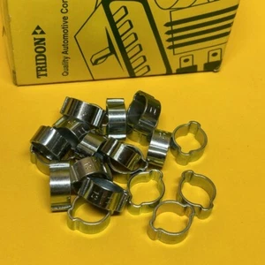 Tridon TEC1518 Double ear clamps x 100 15mm-18mm Zinc plated steel - Picture 1 of 4
