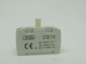 Baco 23E10 Contact Block 1NO 690VAC 16A USED - Picture 1 of 4
