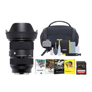 Sigma 24-70mm f2.8 DG DN Art Zoom Full Frame E Mount Lens Travel Bundle