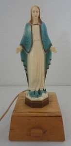 Vintage Virgin Mary Night Light Jewelry & Music Box Religious Icon Madonna - Picture 1 of 4