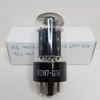 Vintage 1965 Tubo Matsushita 6SN7-GTB *TESTES MUITO FORTES* 97% 94% Japão - Imagem 1 de 3