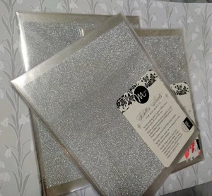 Lote De 3 Hojas Heidi Swapp Minc Brillo 6"X8" 4/Paquete-Plata - Imagen 1 de 4