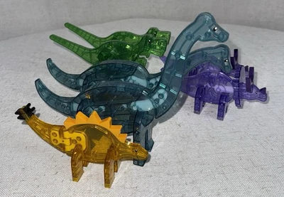 MAGNA-TILES Dinos Dinosaurs 7 Piece Magnetic Figure Set LOT Replacement - Image 1 of 3