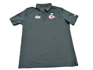 Kansas City Chiefs Nike Dri Fit Super Bowl LVII Men’s Polo NFL Gray Size Large - Bild 1 von 9