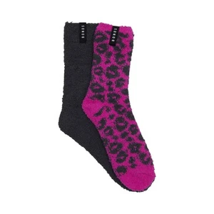 2 x Bonds Womens Supersoft Crew Socks Black/Pink 28K - Picture 1 of 3