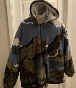 Black Canyon Outfitters Hooded Polarfleece w/ Flying Eagle Graphic Men’s XLG T - Bild 1 von 13