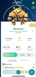 Pokemon Go Shiny Electivire (2020 erwischt) Go - Bild 1 von 5