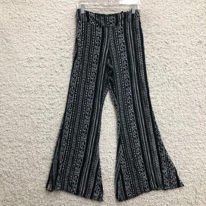 Hollister Hose Small Erwachsene schwarz gestreift ausgestellt hoher Bund Pull On Stretch Damen - Bild 1 von 10