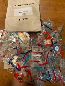 U.S. Mint Bag of Over 400 Mixed Over $100 FV U.S. Government Mint Cello Coins - Picture 1 of 9